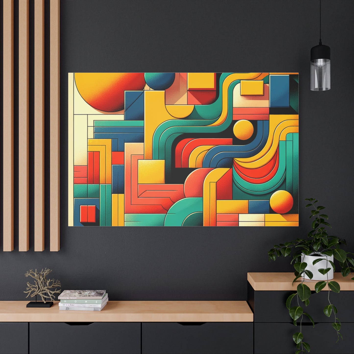 Abstract Geometric Design - Matte Canvas, Stretched, 1.25"