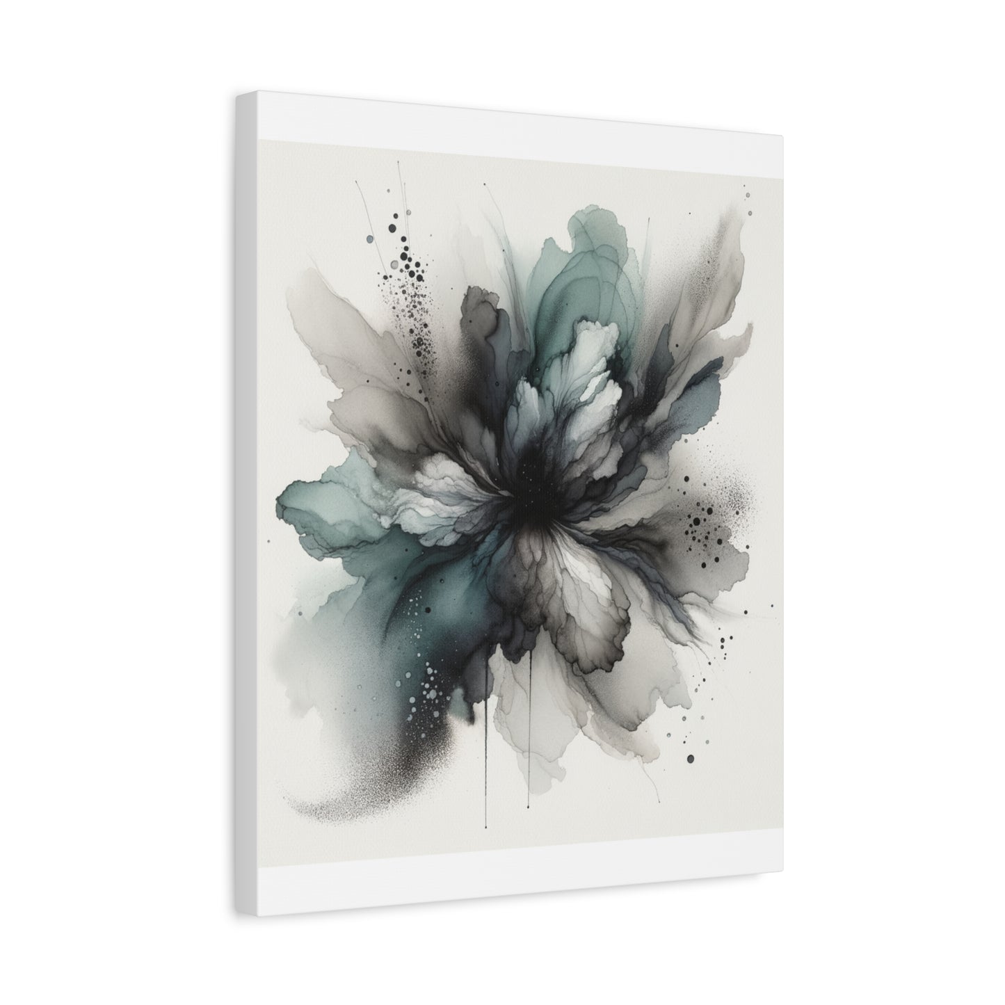 Abstract Ink Bloom - Matte Canvas, Stretched, 1.25"