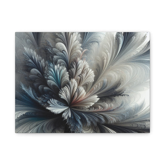 Abstract Feathered Flourish Matte Canvas, Stretched, 1.25"