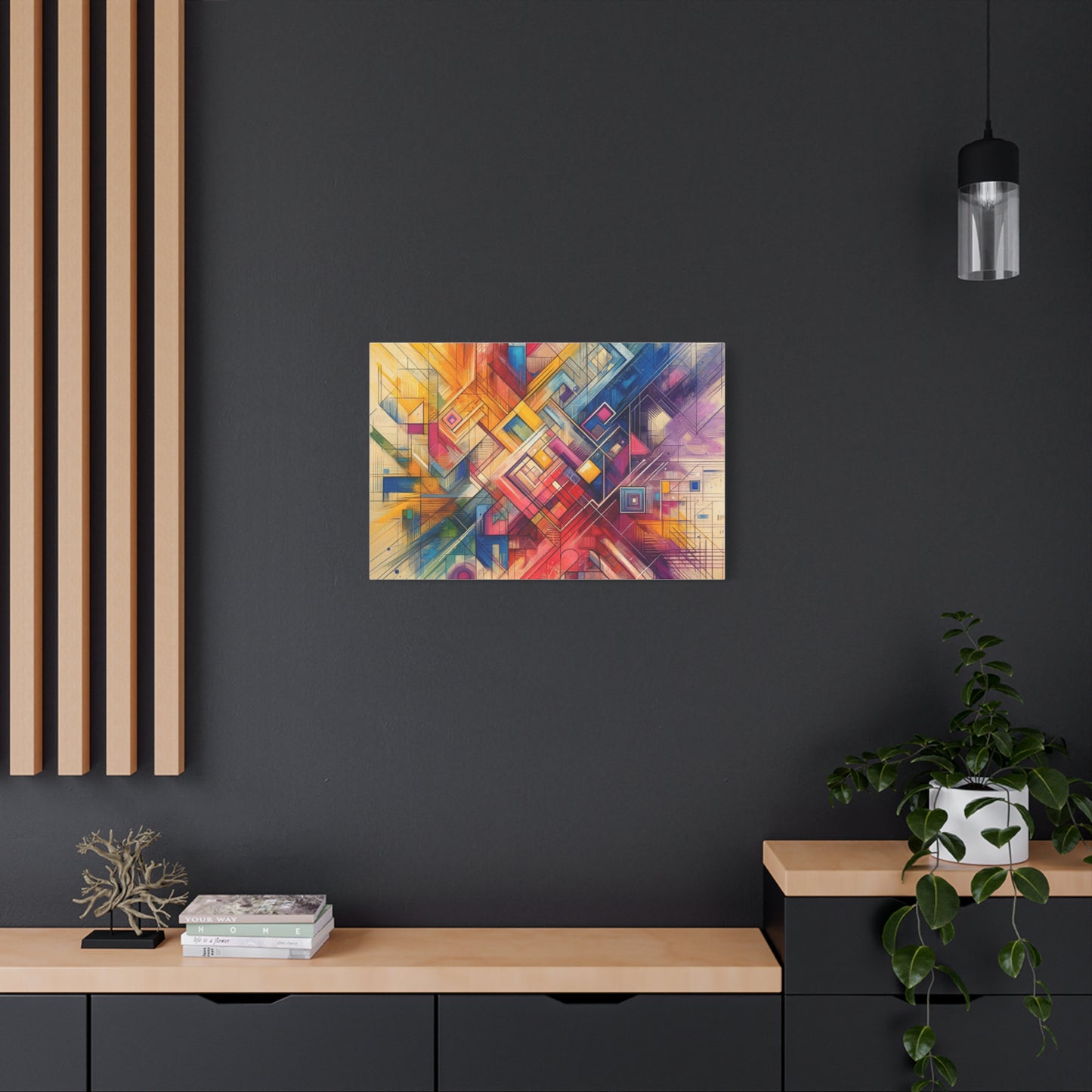 Abstract Geometric Fusion - Matte Canvas, Stretched, 1.25"