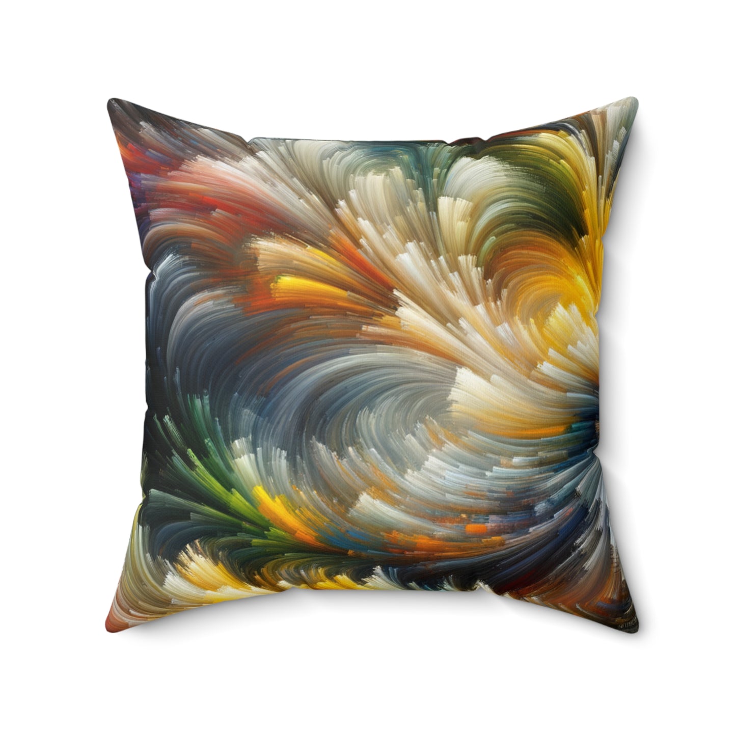 Vibrant Swirl Spun Polyester Square Pillow