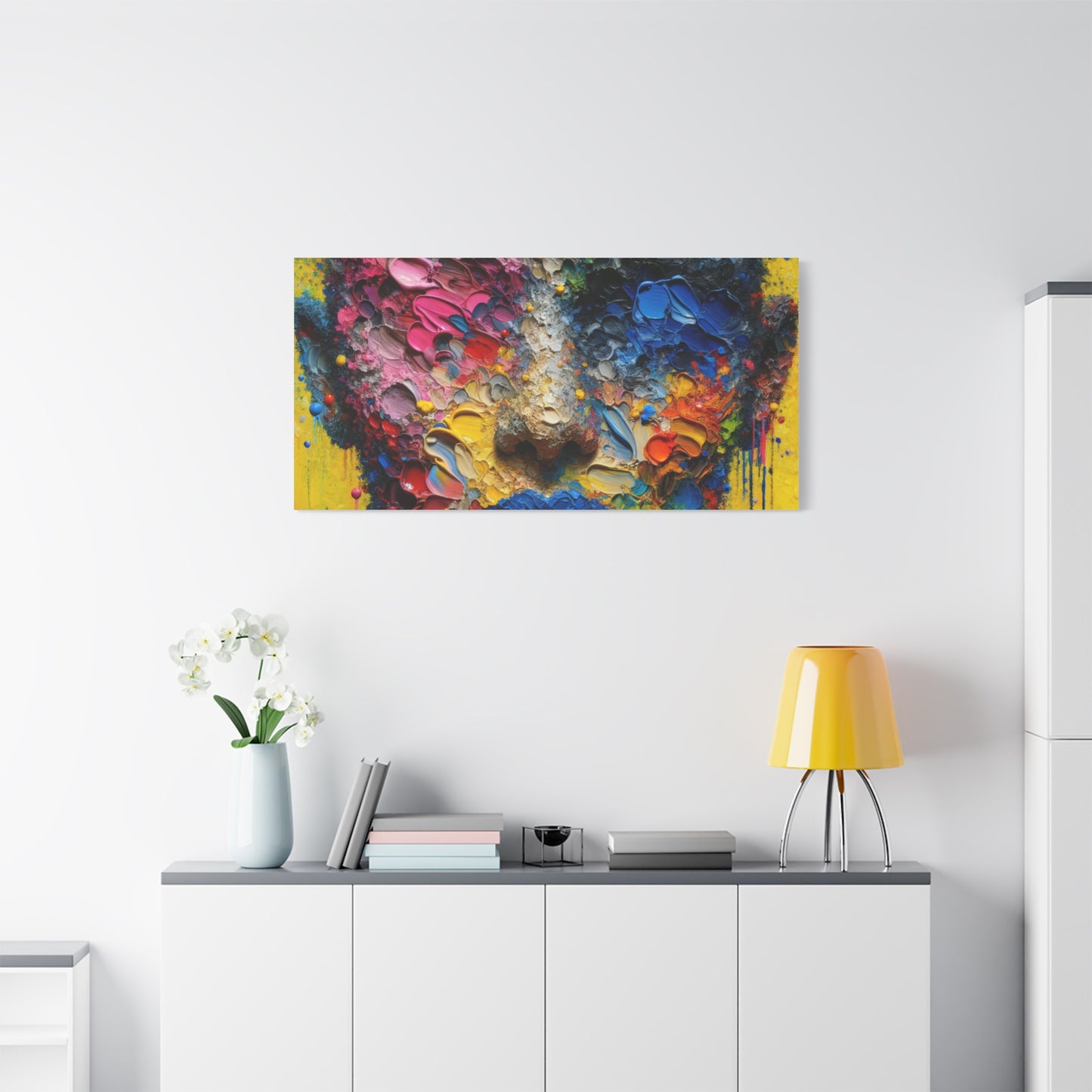 Vibrant Abstract Portrait - Matte Canvas, Stretched, 1.25"