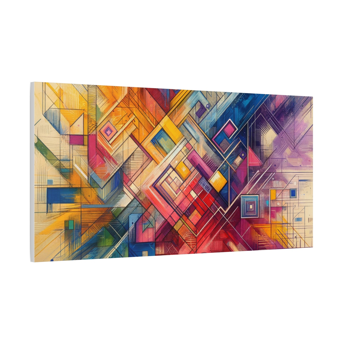 Abstract Geometric Fusion - Matte Canvas, Stretched, 1.25"