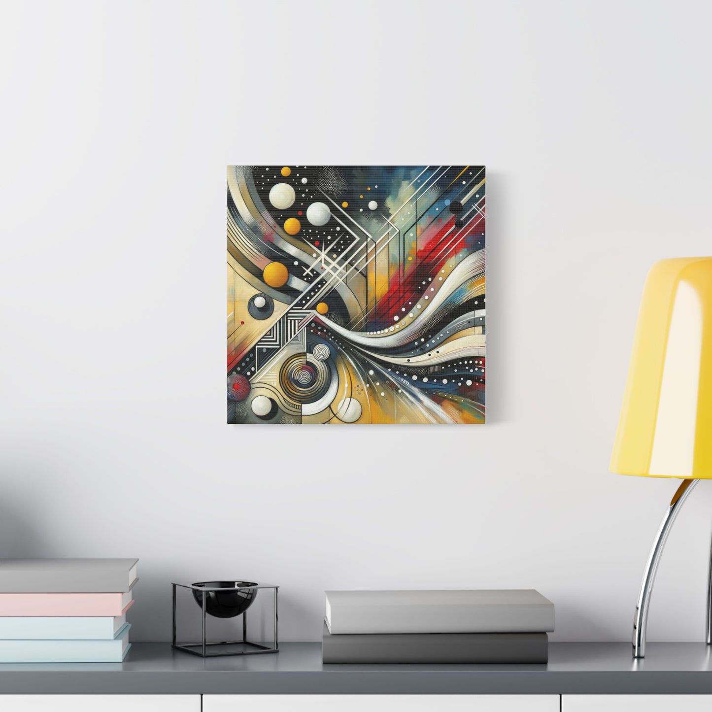 Stretched Matte Canvas, 1.25" - Vibrant Abstract Geometric Design