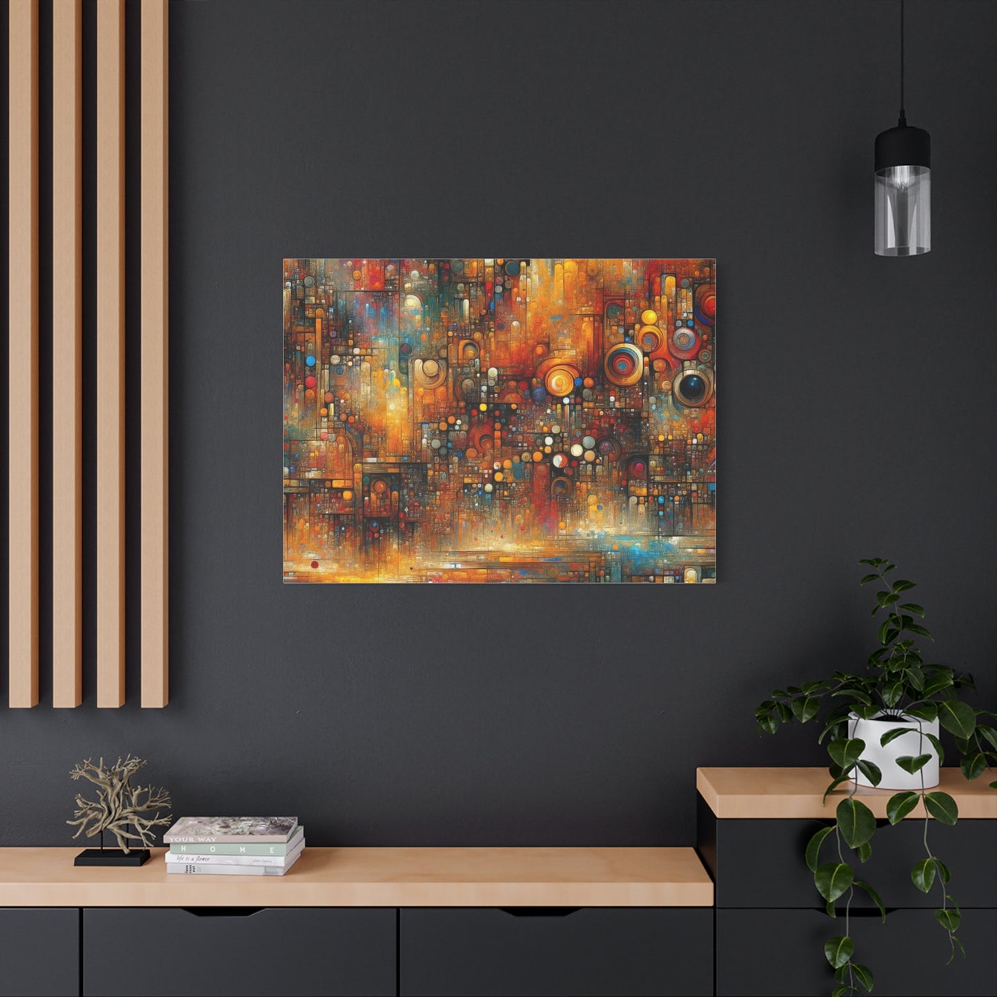 Abstract Geometric Harmony - Matte Canvas, Stretched, 1.25"