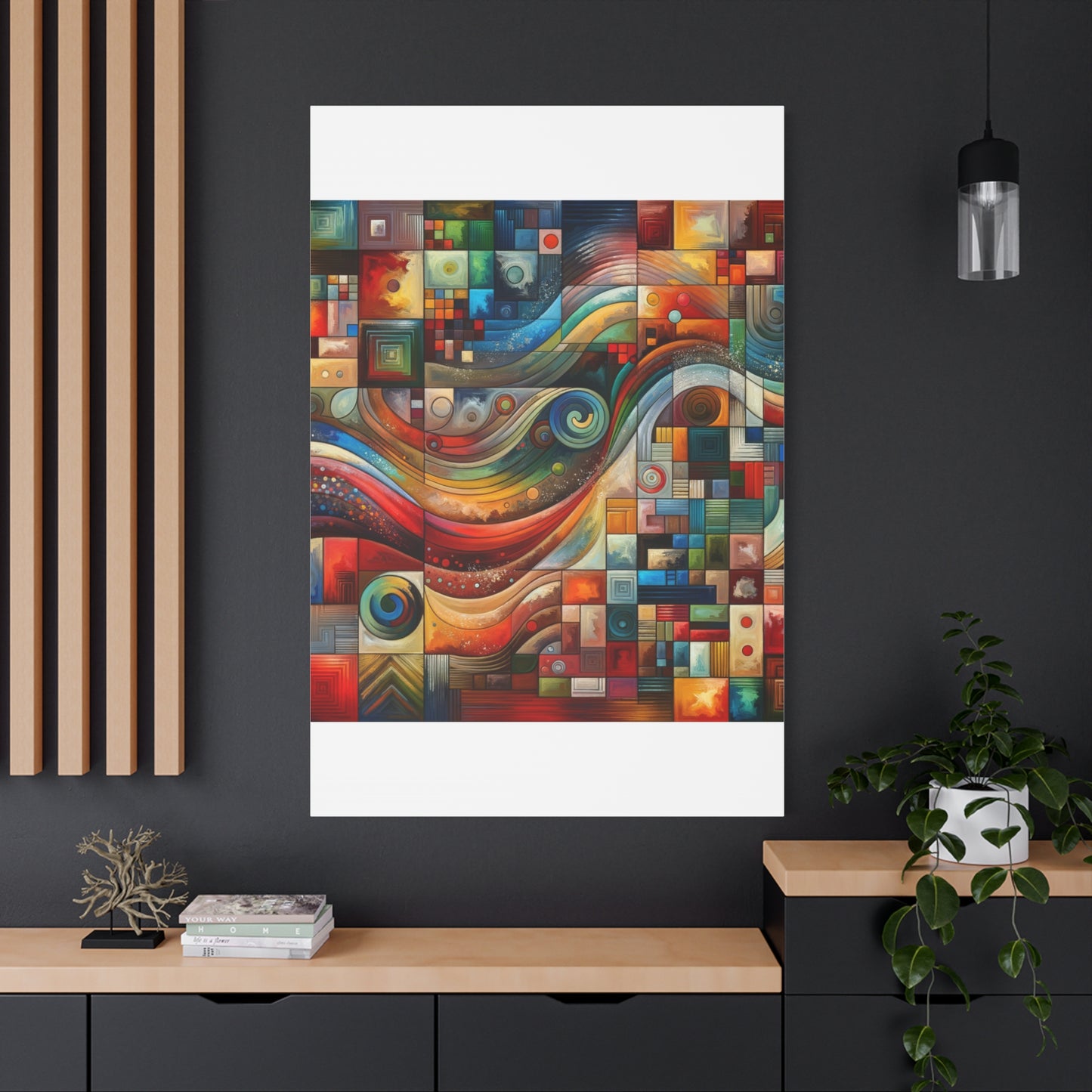 Abstract Geometric Wave - Matte Canvas, Stretched, 1.25"