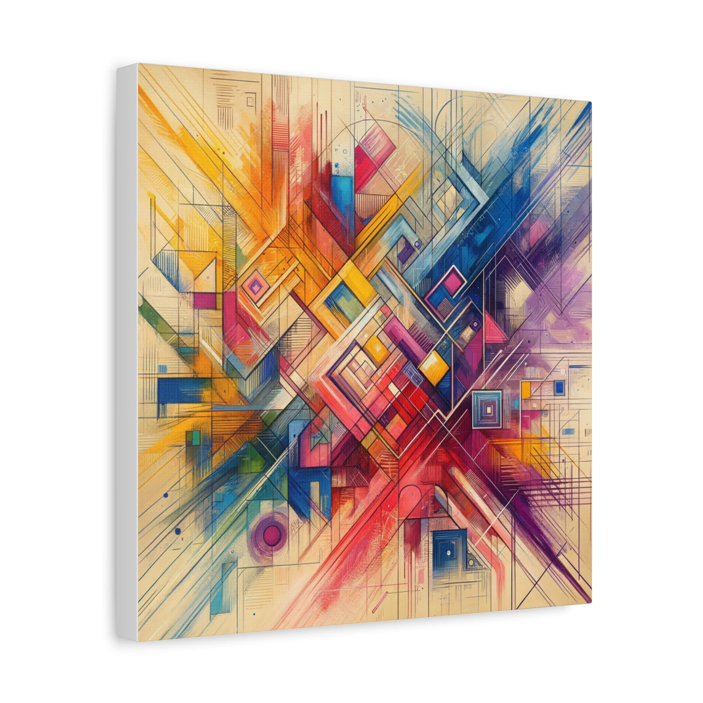 Abstract Geometric Fusion - Matte Canvas, Stretched, 1.25"