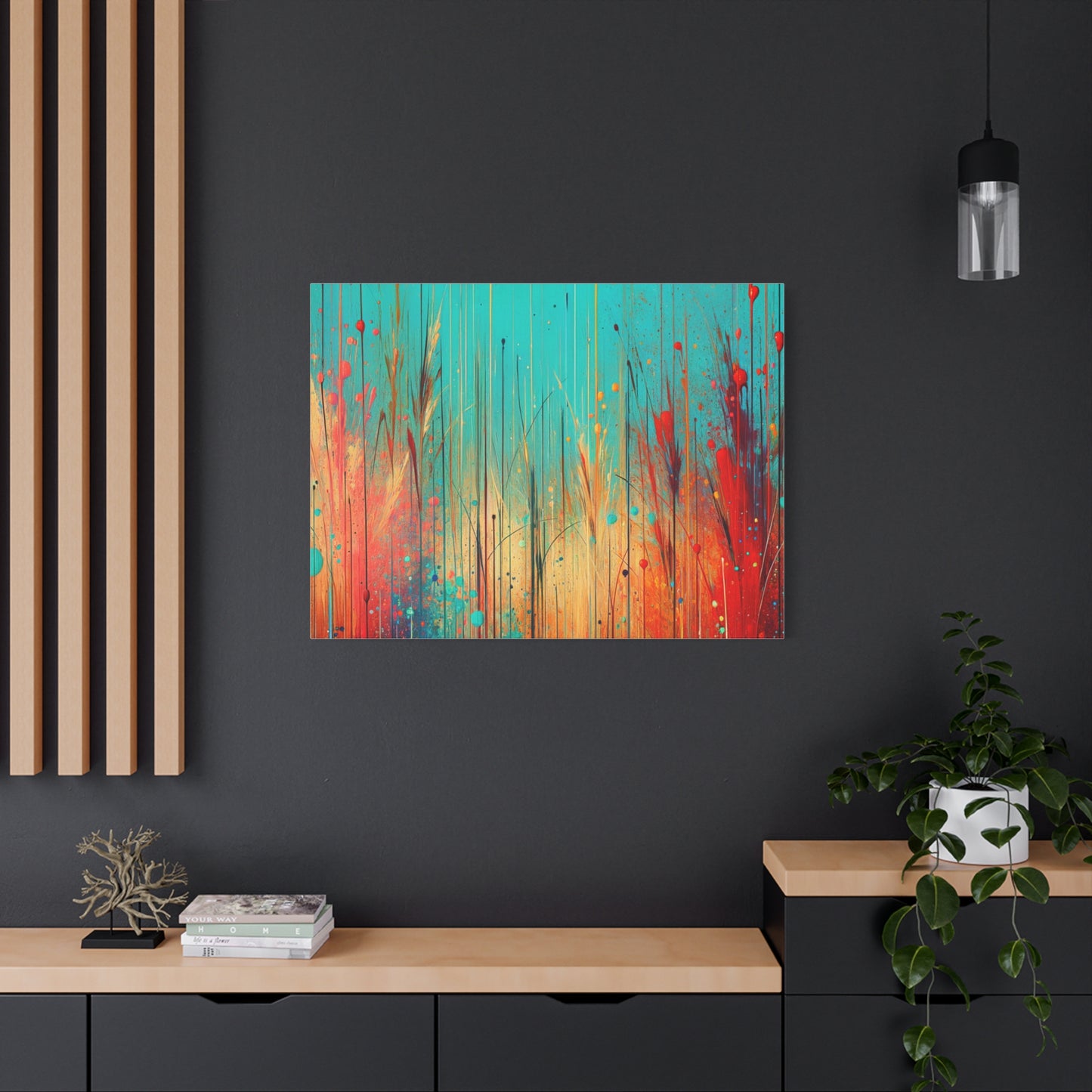 Vibrant Abstract Landscape - Matte Canvas, Stretched, 1.25"