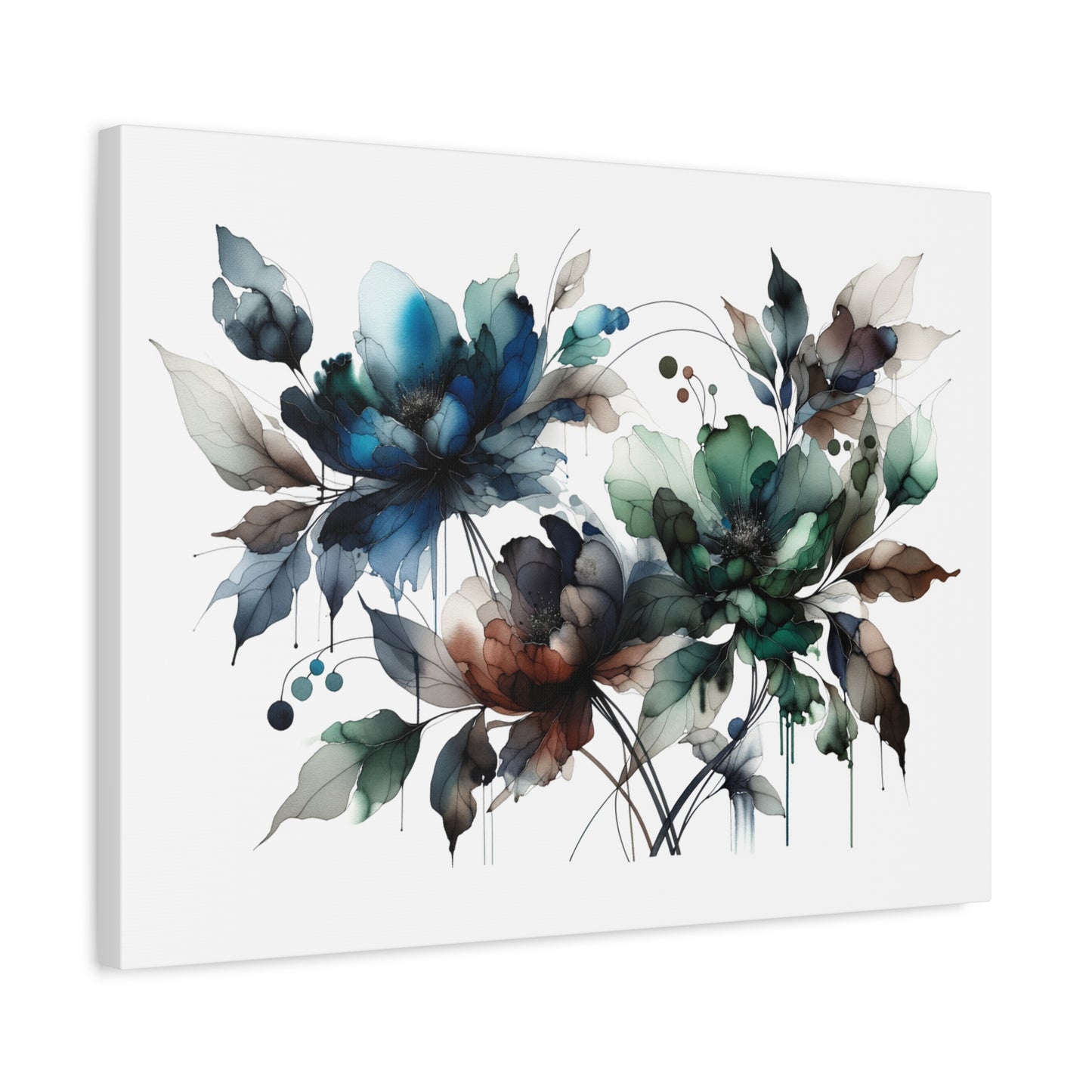 Abstract Floral Artwork - Matte Canvas, Stretched, 1.25"