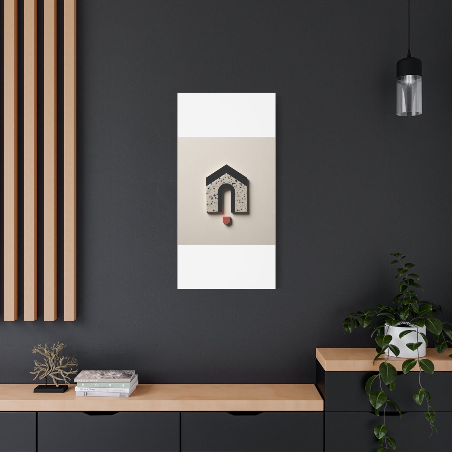 Geometric House Design - Matte Canvas, Stretched, 1.25"