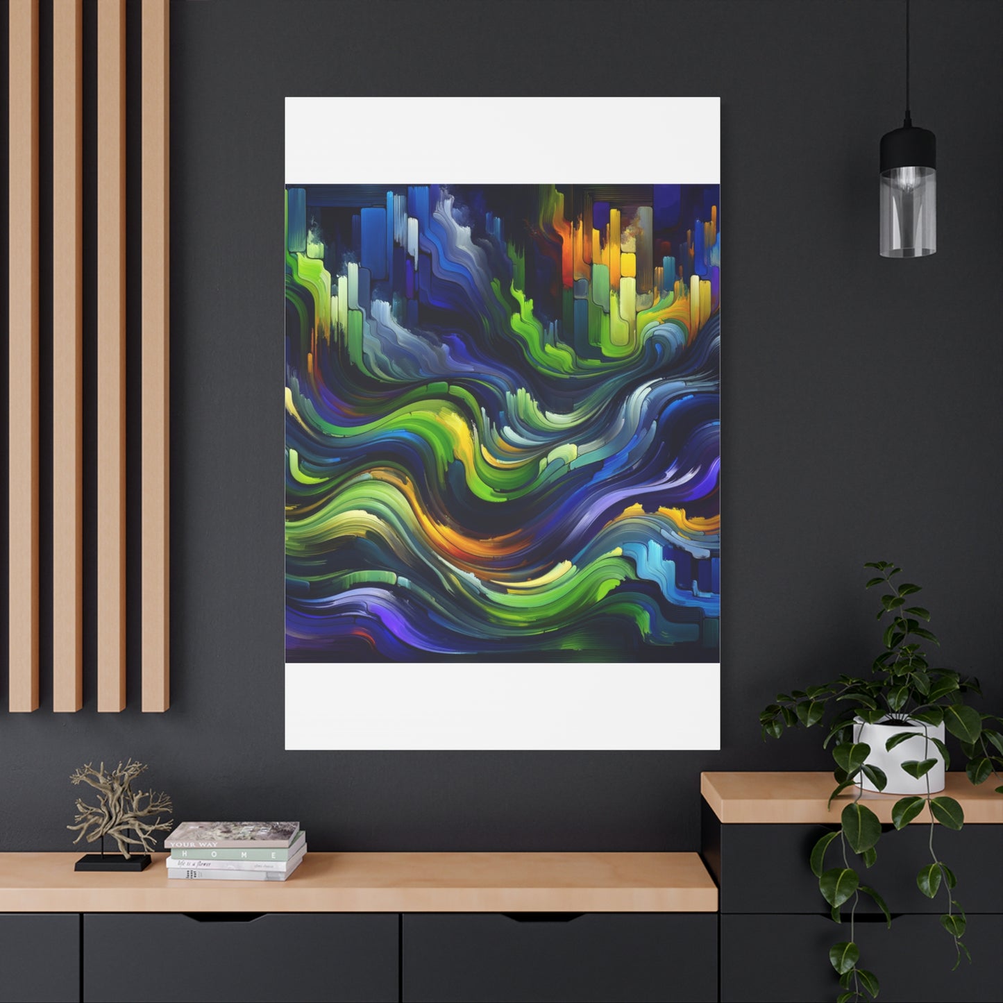 Vibrant Abstract Waves - Matte Canvas, Stretched, 1.25"