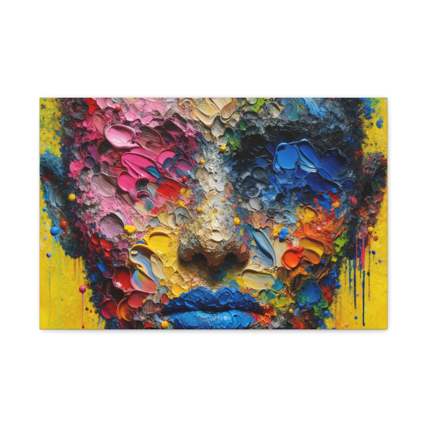 Vibrant Abstract Portrait - Matte Canvas, Stretched, 1.25"