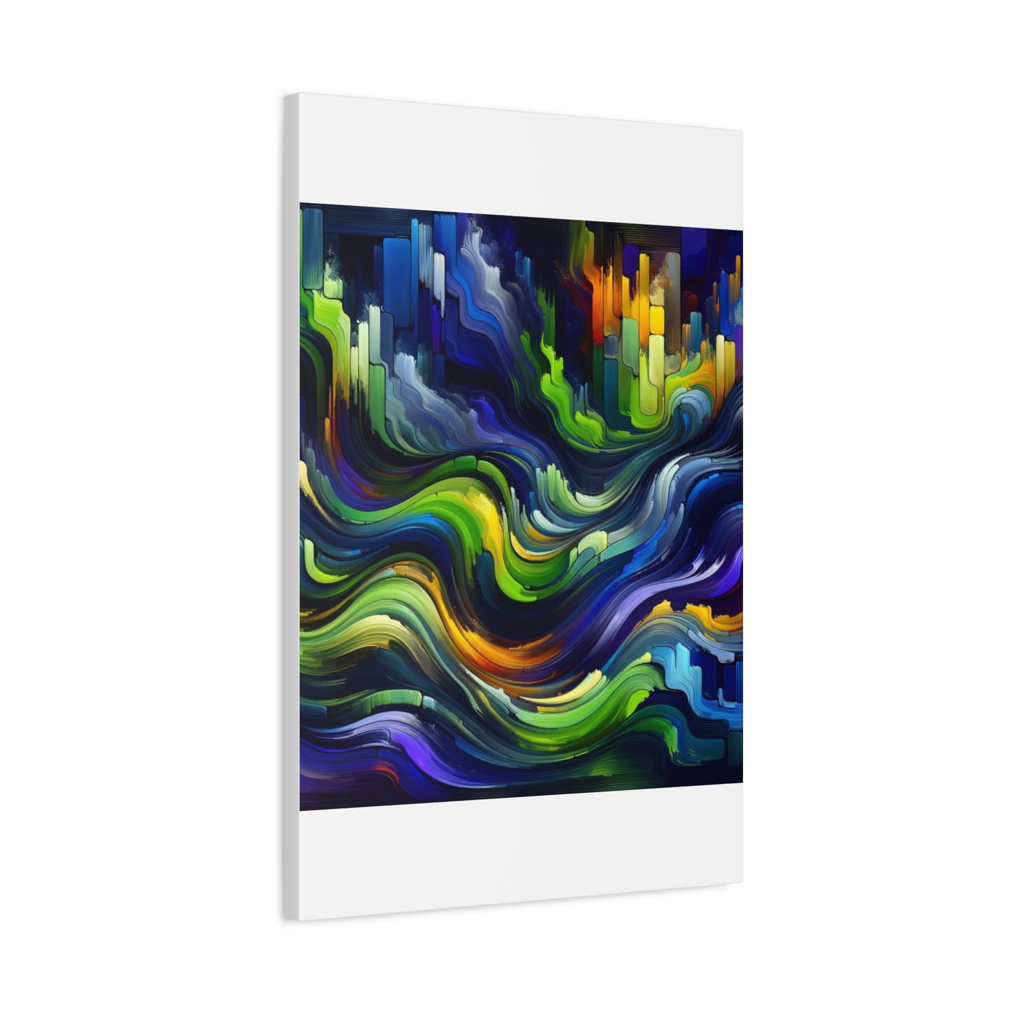 Vibrant Abstract Waves - Matte Canvas, Stretched, 1.25"