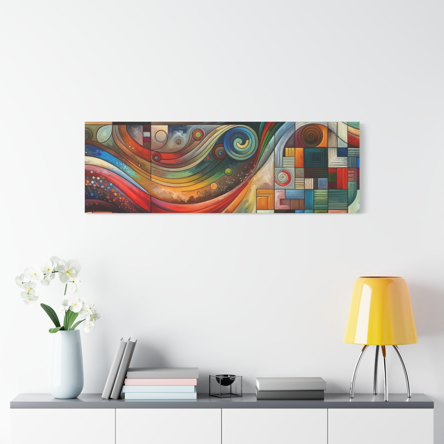 Abstract Geometric Wave - Matte Canvas, Stretched, 1.25"