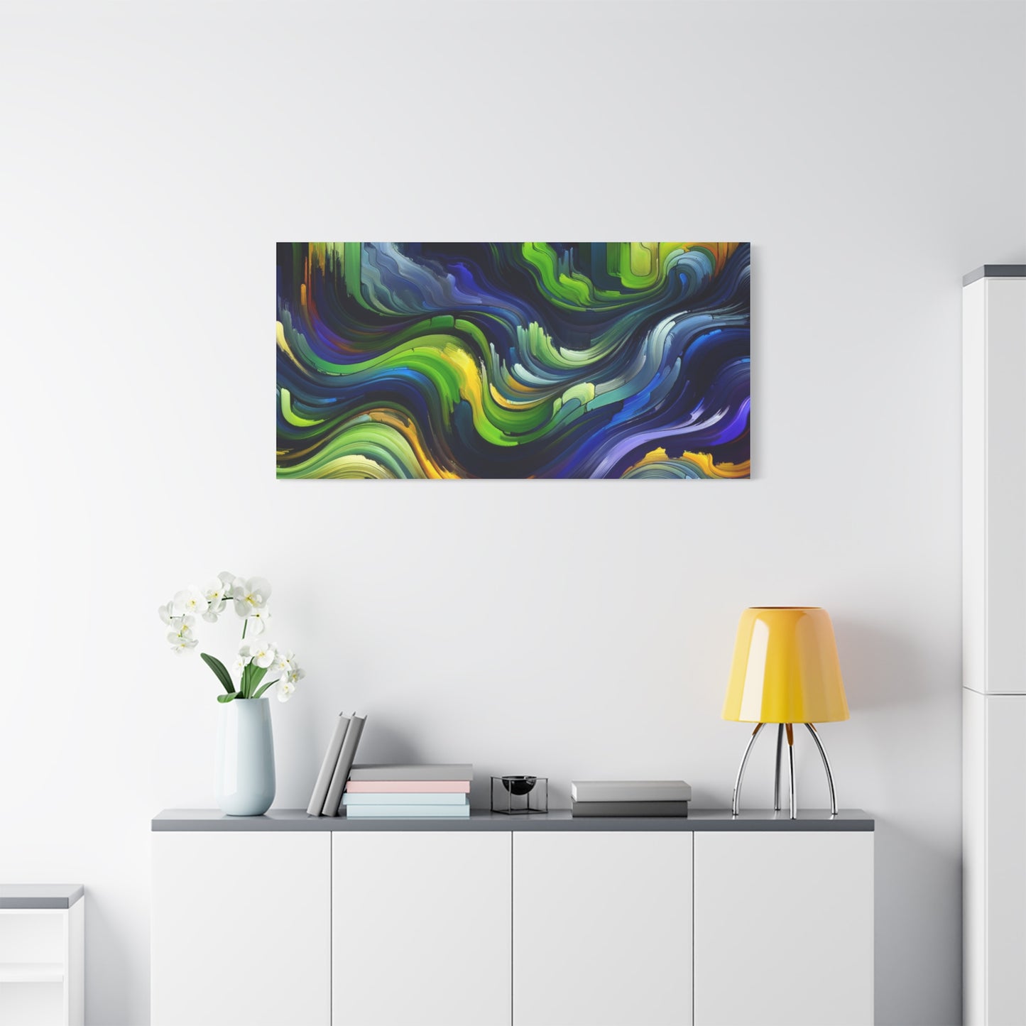 Vibrant Abstract Waves - Matte Canvas, Stretched, 1.25"