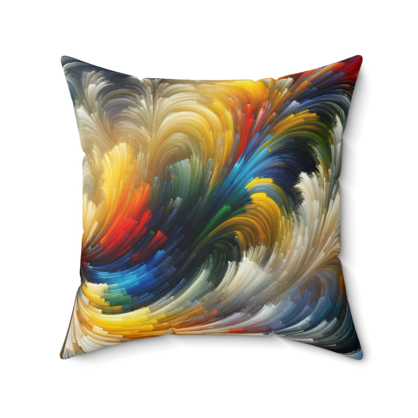 Vibrant Swirl Spun Polyester Square Pillow