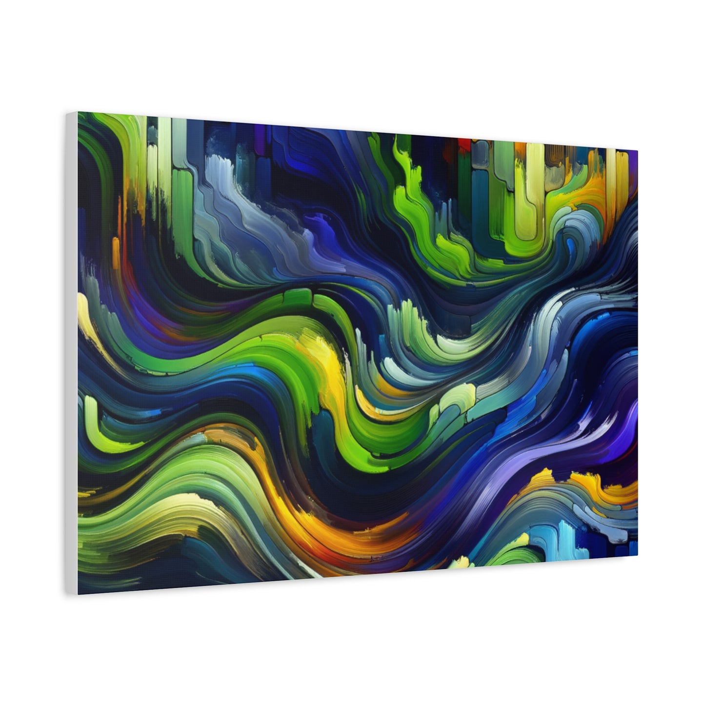 Vibrant Abstract Waves - Matte Canvas, Stretched, 1.25"