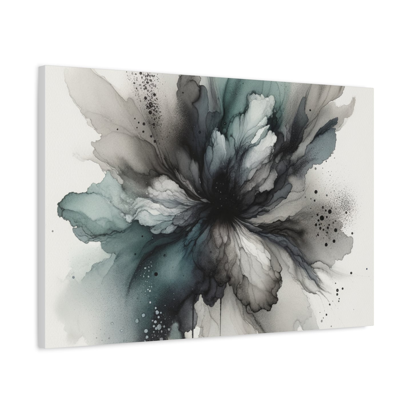 Abstract Ink Bloom - Matte Canvas, Stretched, 1.25"