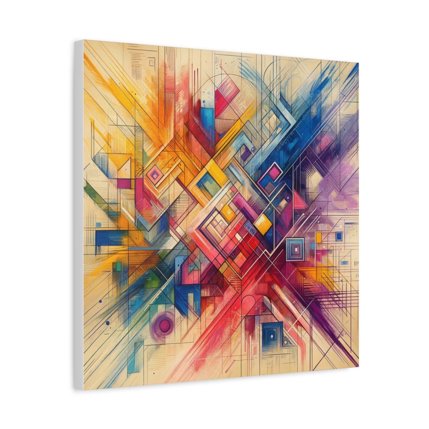 Abstract Geometric Fusion - Matte Canvas, Stretched, 1.25"