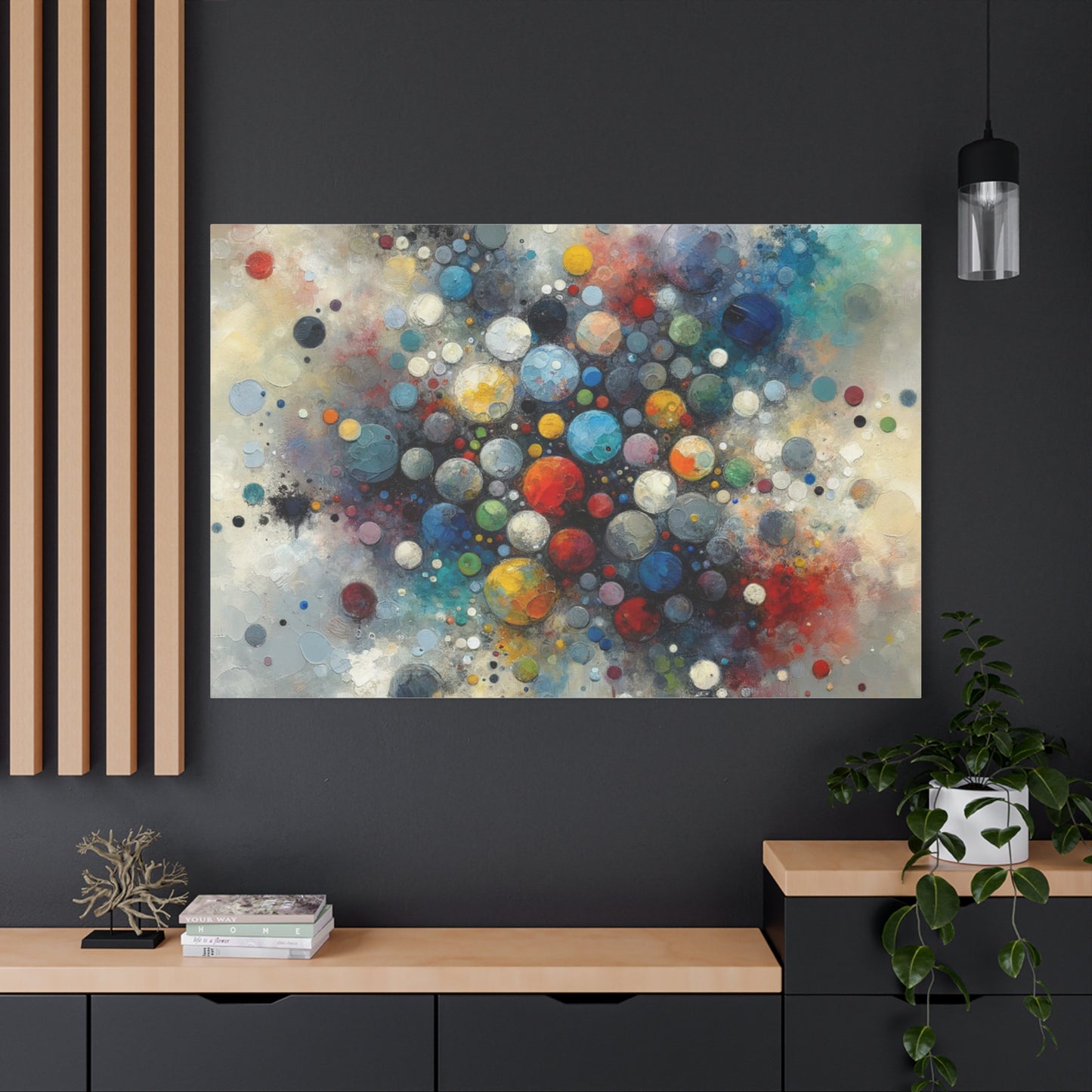 Vibrant Abstract Circles - Matte Canvas, Stretched, 1.25"