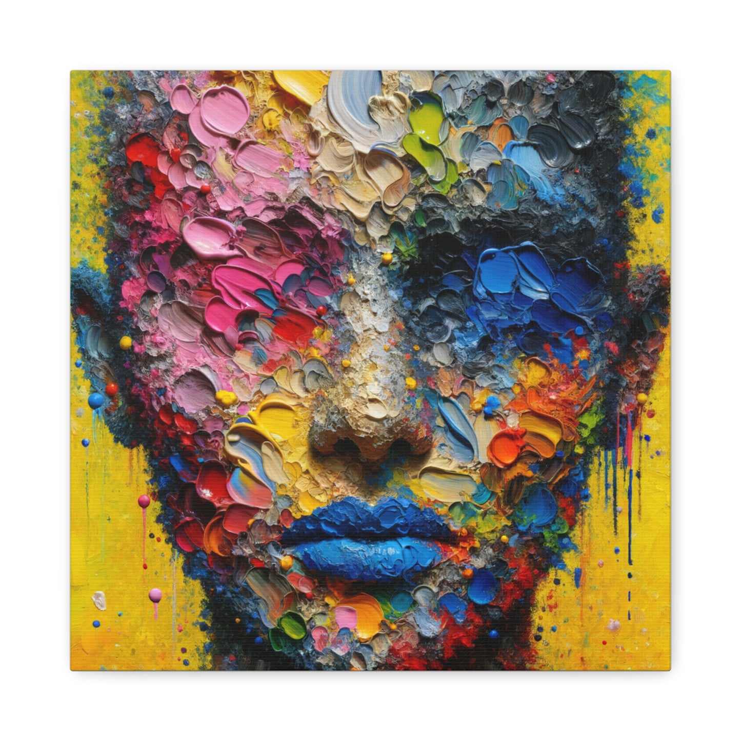 Vibrant Abstract Portrait - Matte Canvas, Stretched, 1.25"