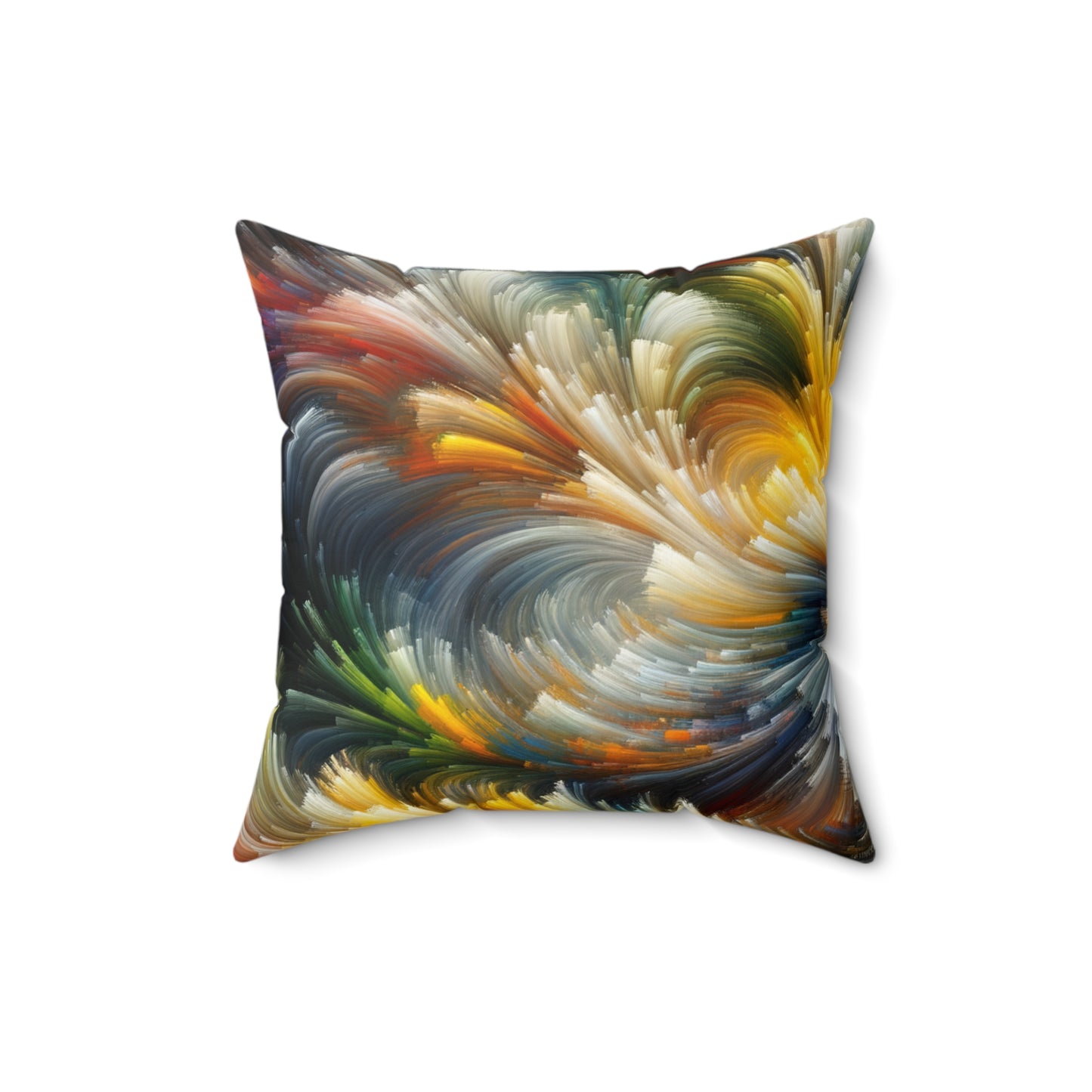 Vibrant Swirl Spun Polyester Square Pillow