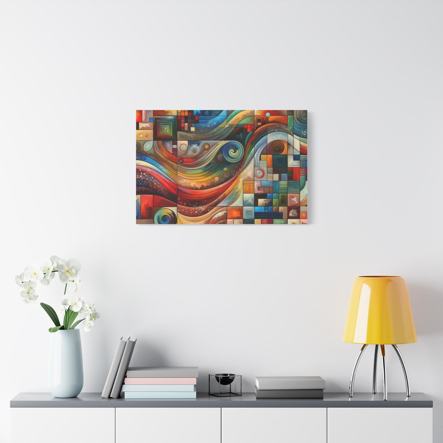 Abstract Geometric Wave - Matte Canvas, Stretched, 1.25"