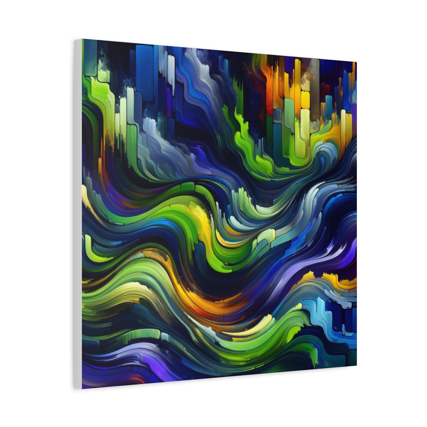 Vibrant Abstract Waves - Matte Canvas, Stretched, 1.25"