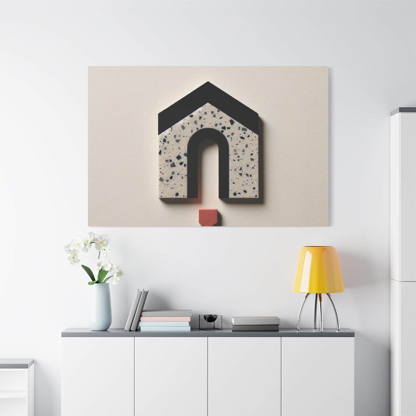 Geometric House Design - Matte Canvas, Stretched, 1.25"