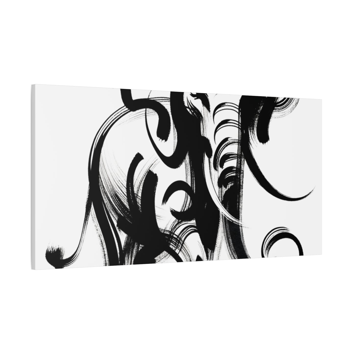 Elephant Ink Art - Matte Canvas, Stretched, 1.25"