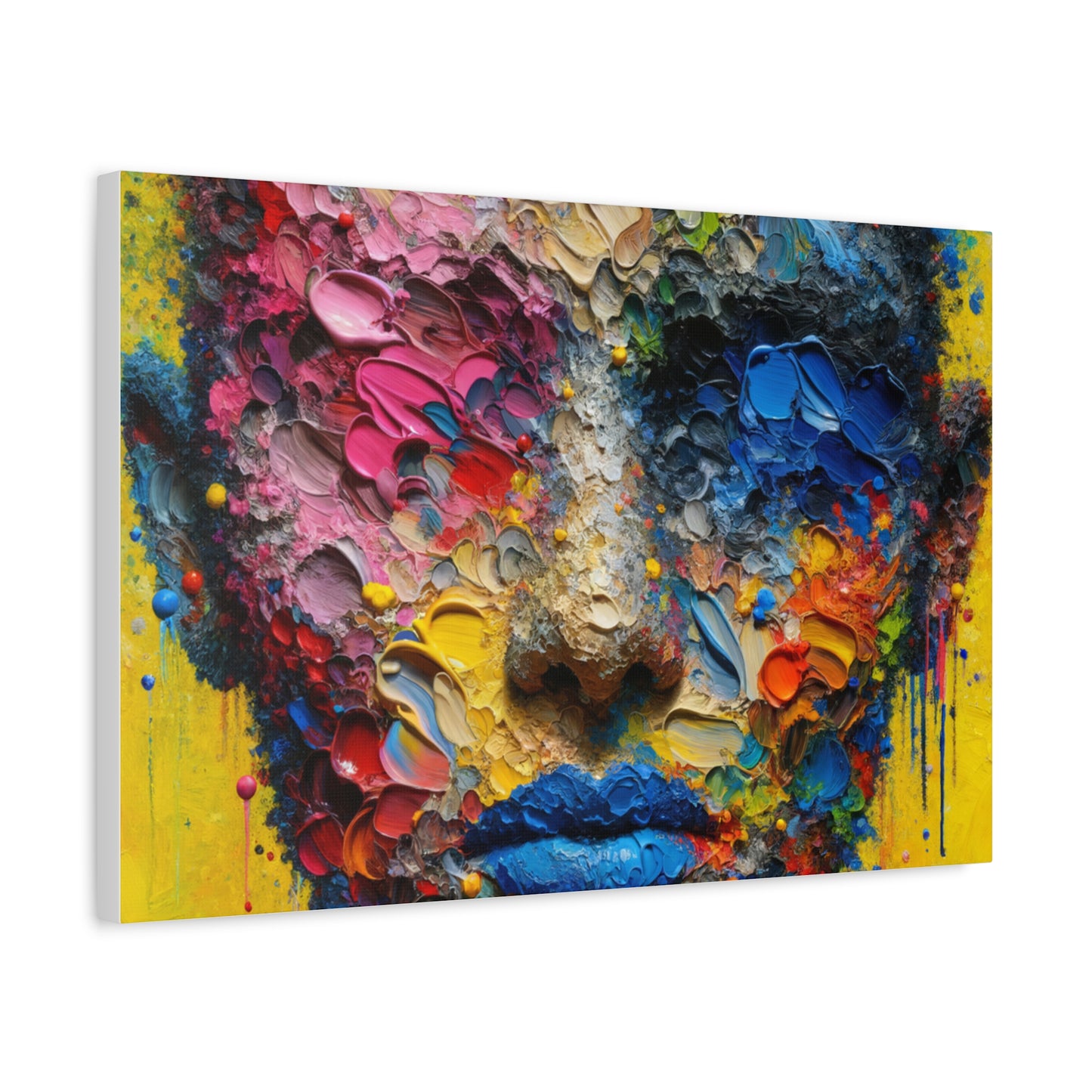 Vibrant Abstract Portrait - Matte Canvas, Stretched, 1.25"