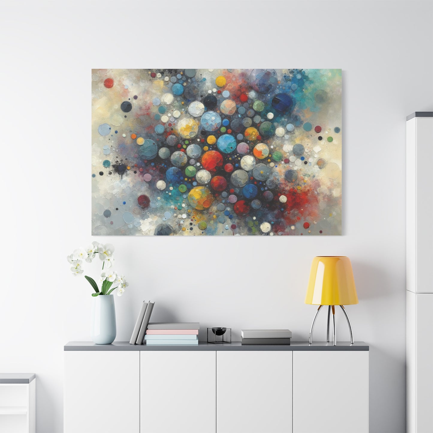 Vibrant Abstract Circles - Matte Canvas, Stretched, 1.25"