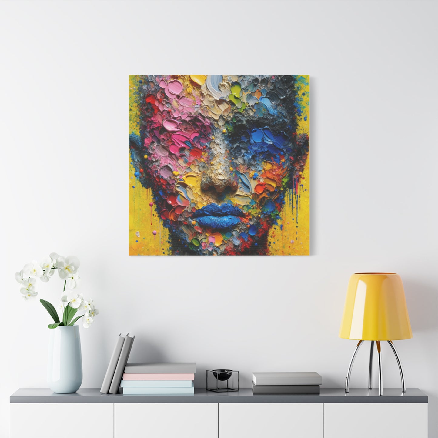 Vibrant Abstract Portrait - Matte Canvas, Stretched, 1.25"