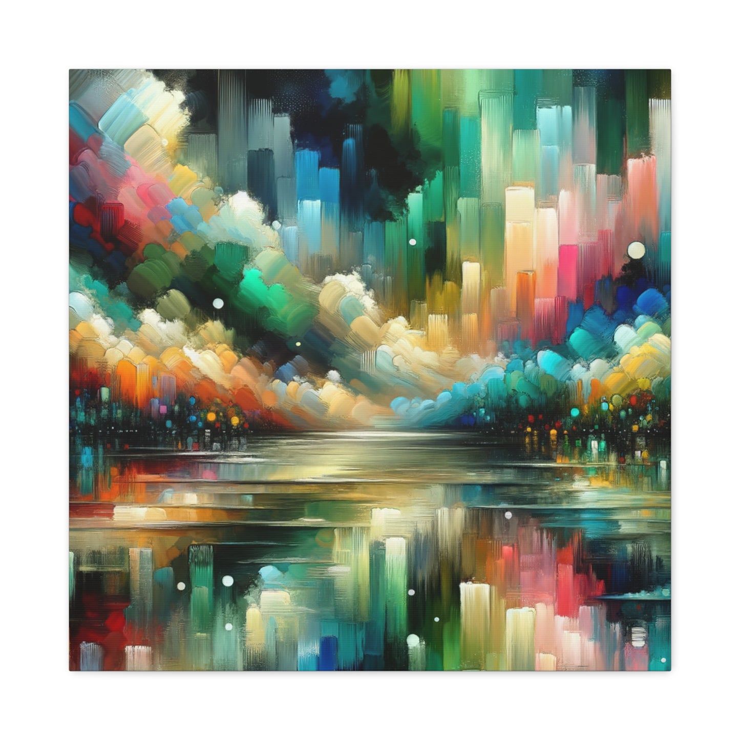 Colorful Abstract Skyline - Matte Canvas, Stretched, 1.25"