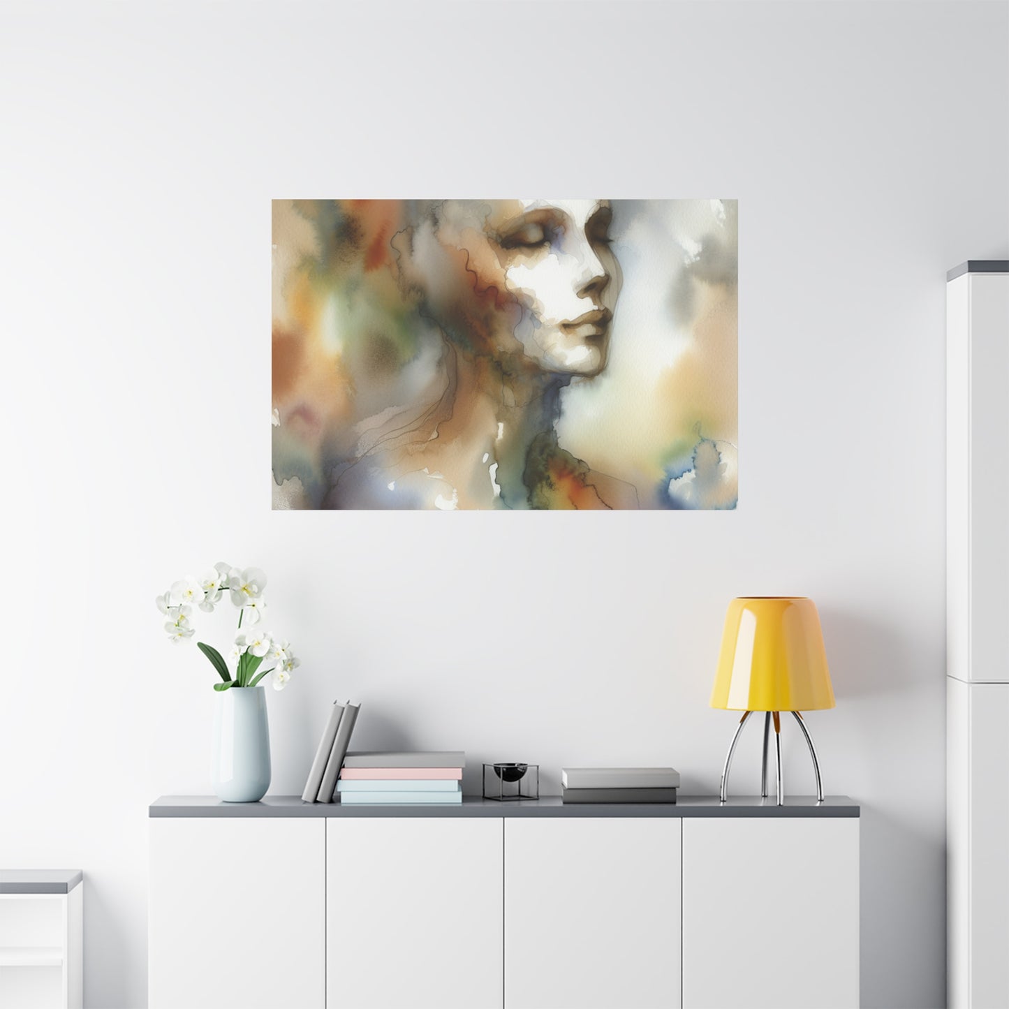 Dreamy Watercolor Portrait - Matte Canvas, Stretched, 1.25"