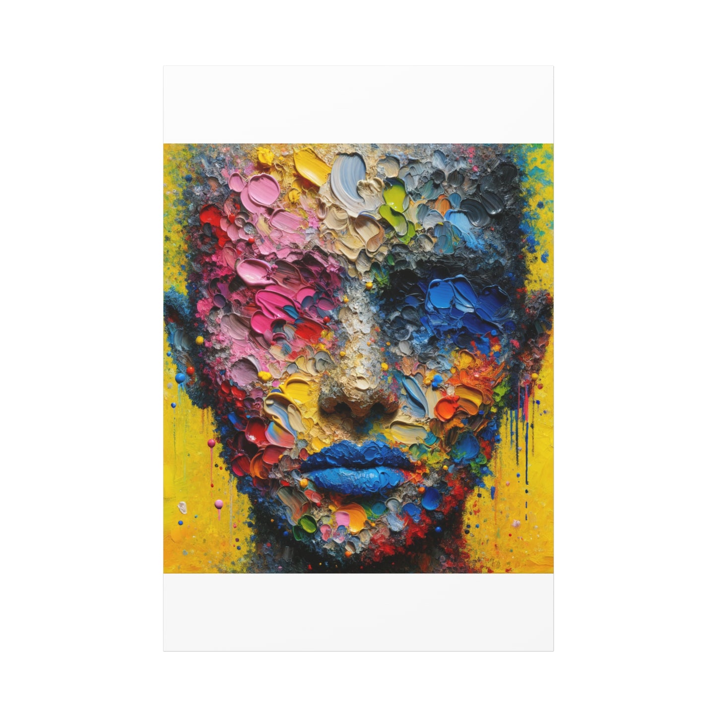 Vibrant Abstract Portrait - Matte Canvas, Stretched, 1.25"