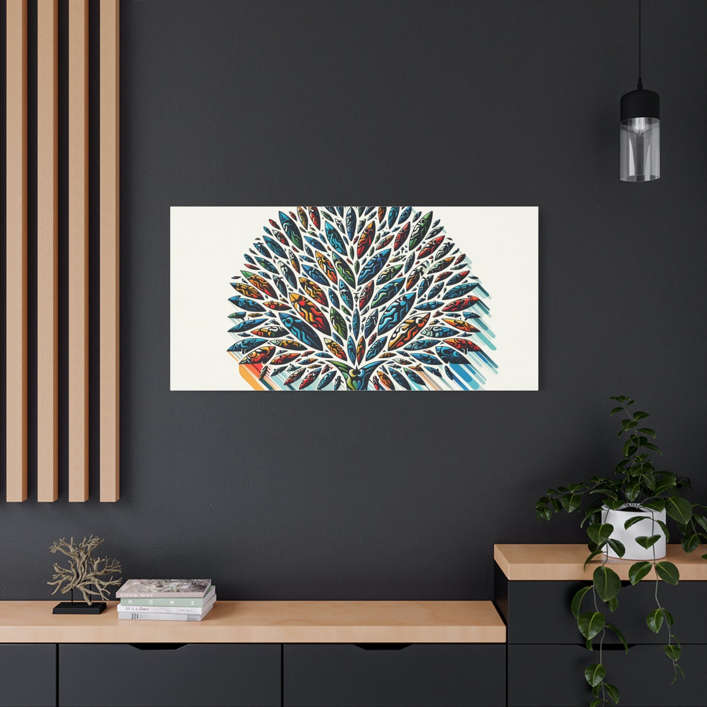 Colorful Leaf Tree - Matte Canvas, Stretched, 1.25"