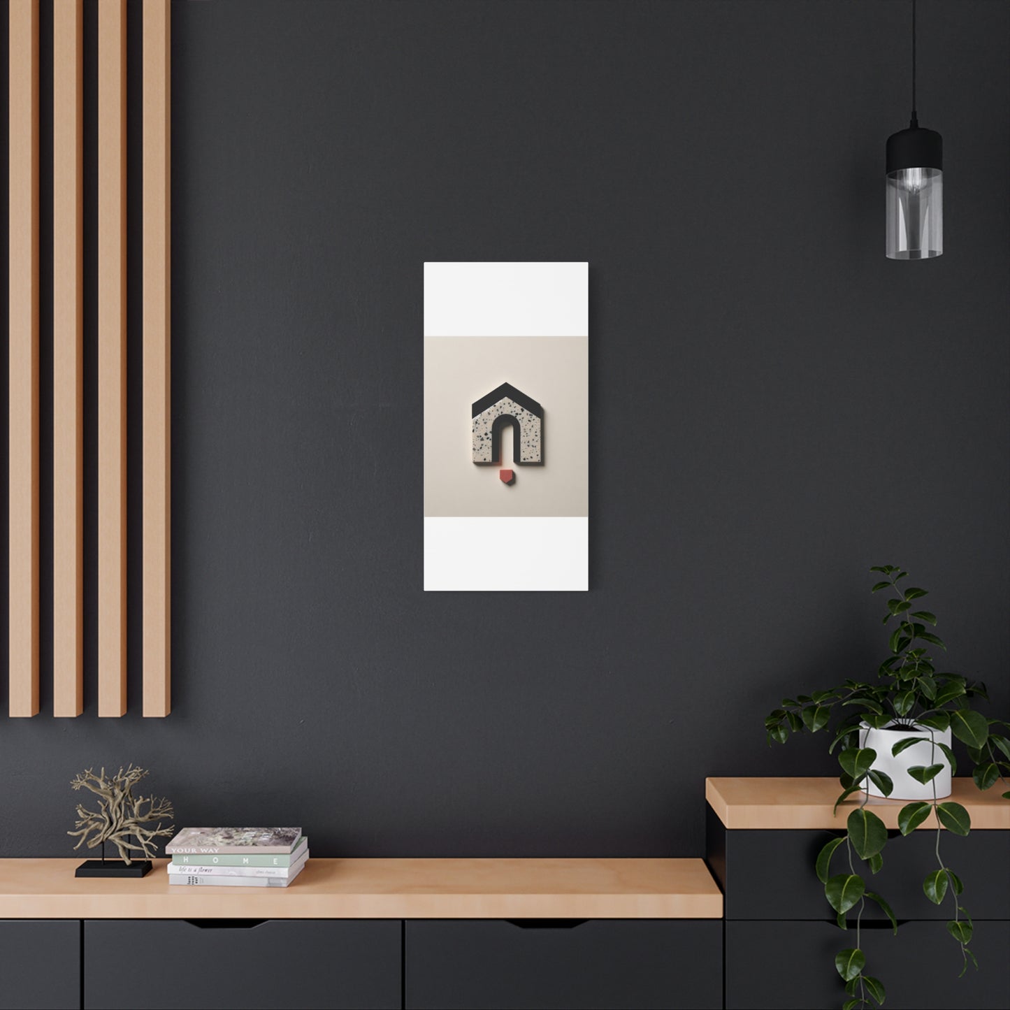 Geometric House Design - Matte Canvas, Stretched, 1.25"