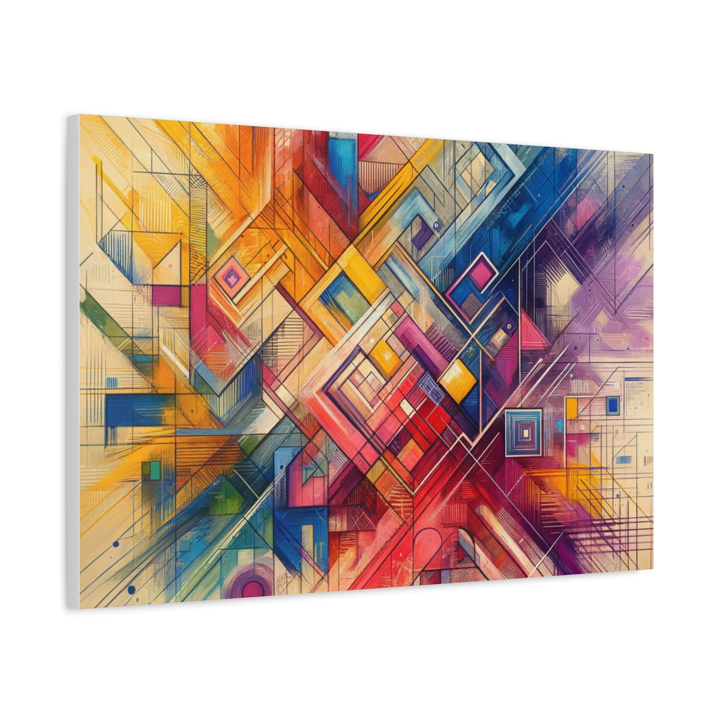 Abstract Geometric Fusion - Matte Canvas, Stretched, 1.25"