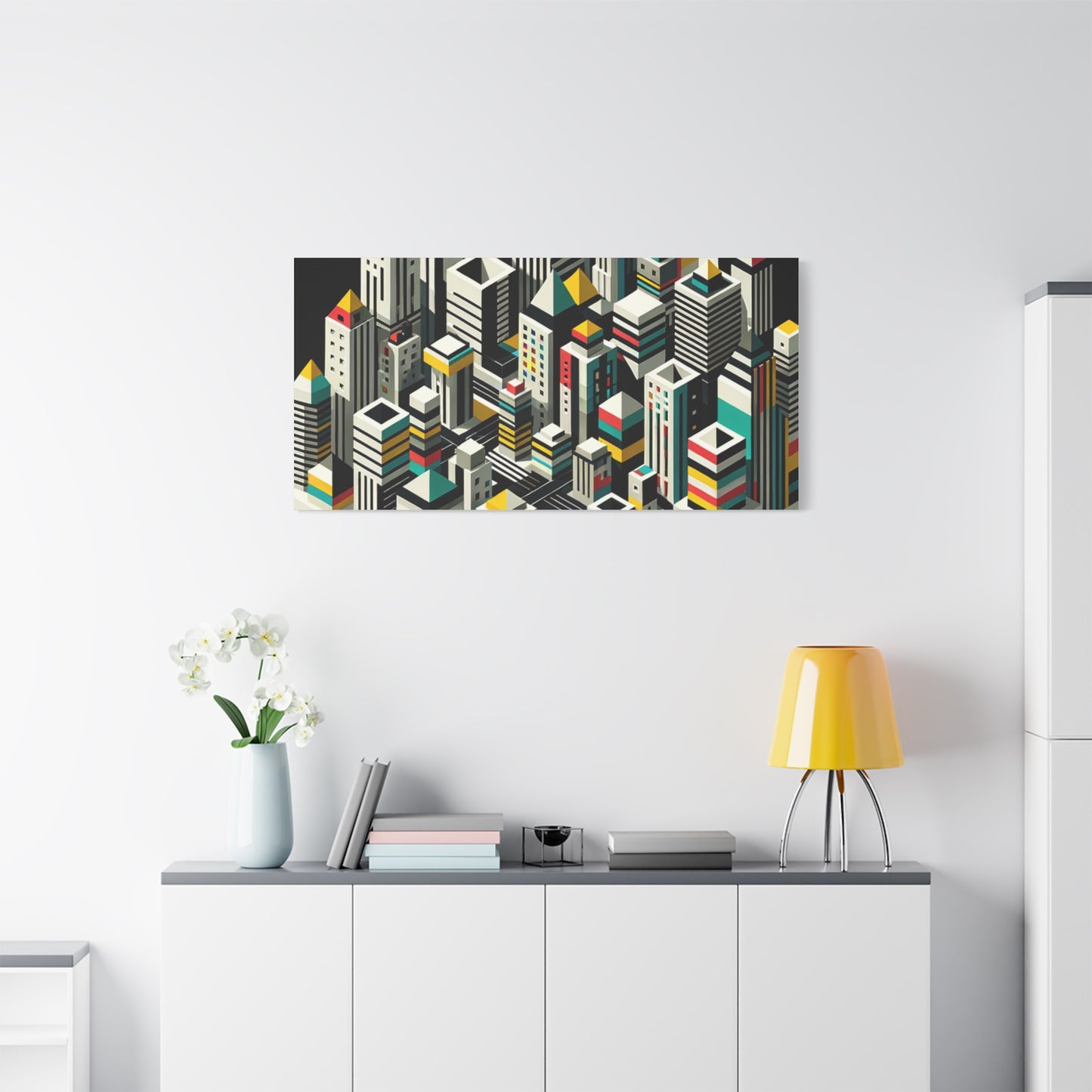 Cityscape Abstraction - Matte Canvas, Stretched, 1.25"