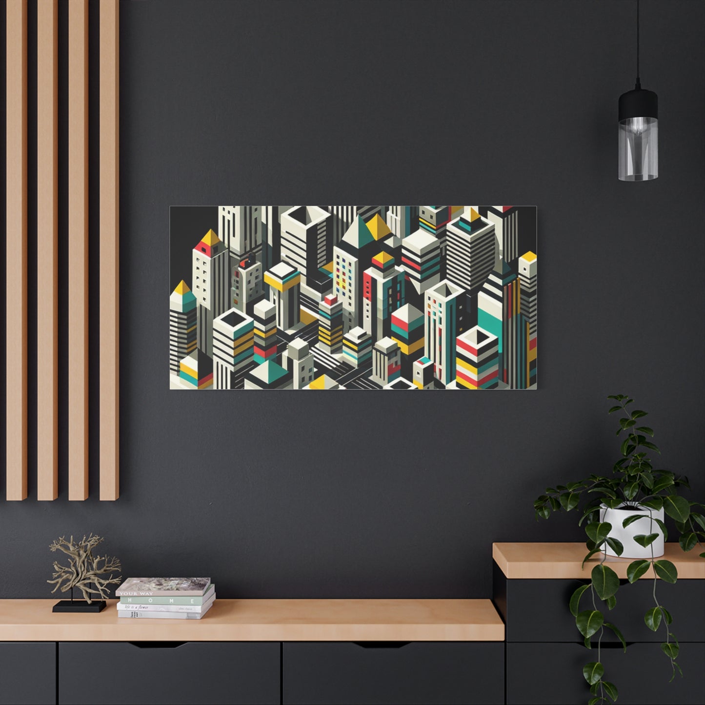 Cityscape Abstraction - Matte Canvas, Stretched, 1.25"