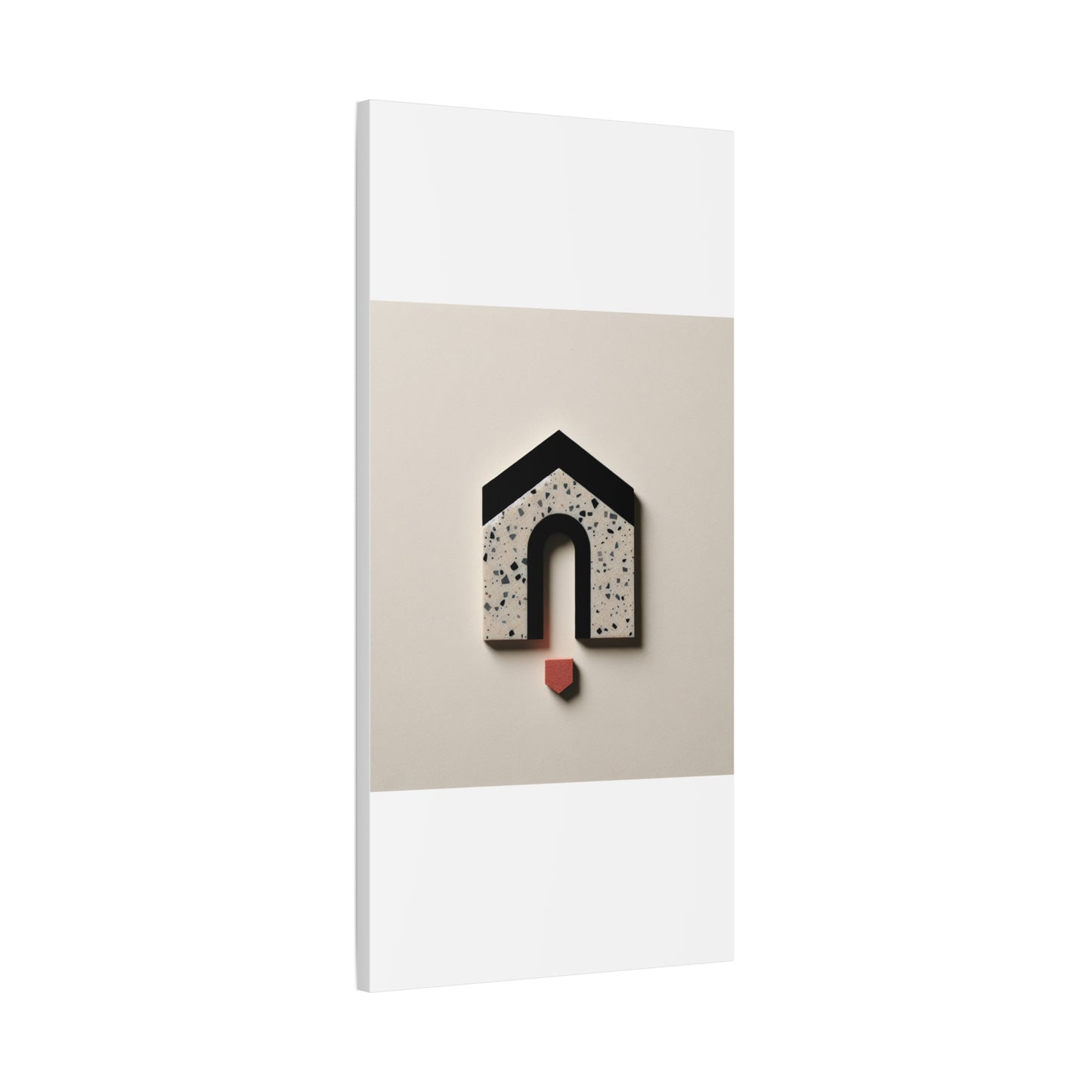 Geometric House Design - Matte Canvas, Stretched, 1.25"