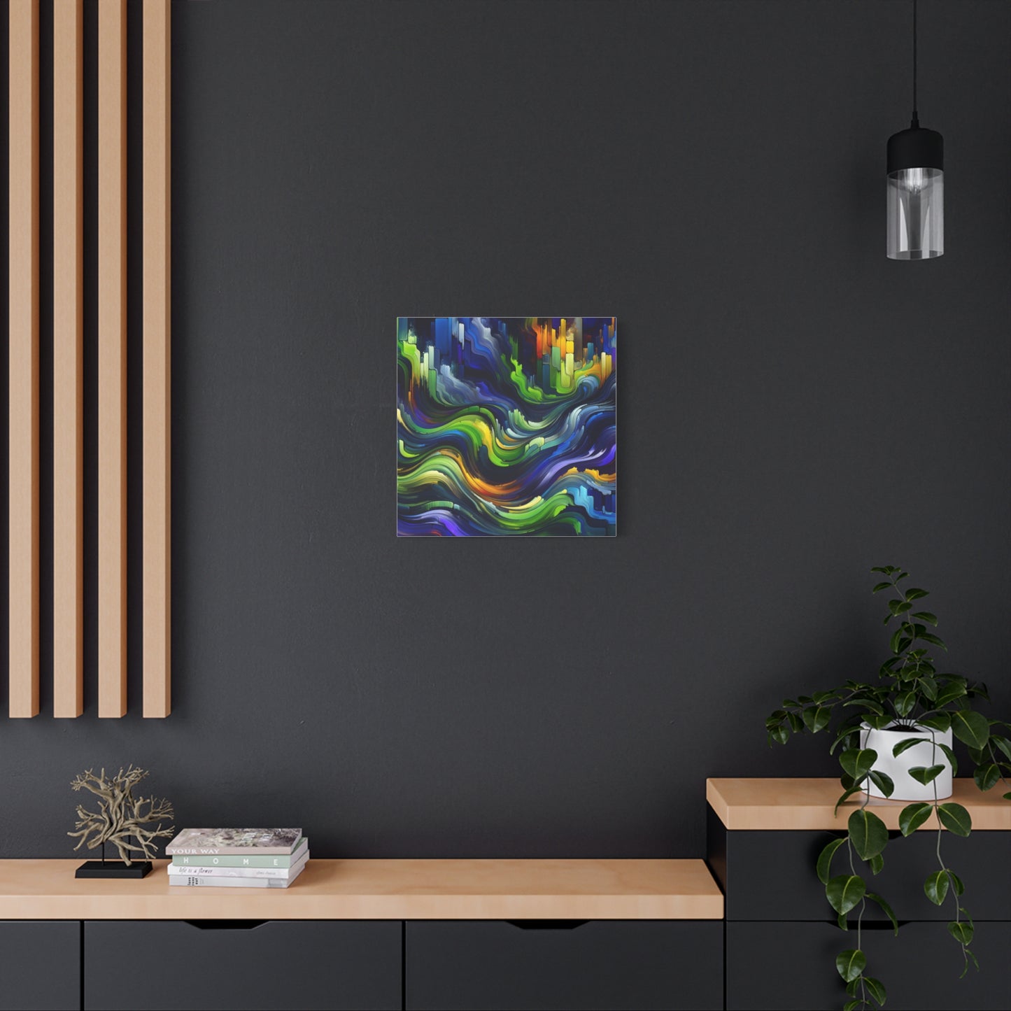 Vibrant Abstract Waves - Matte Canvas, Stretched, 1.25"