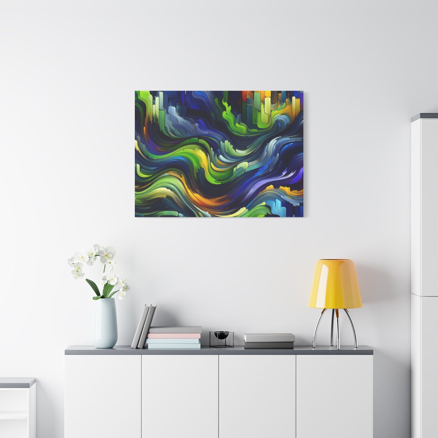 Vibrant Abstract Waves - Matte Canvas, Stretched, 1.25"