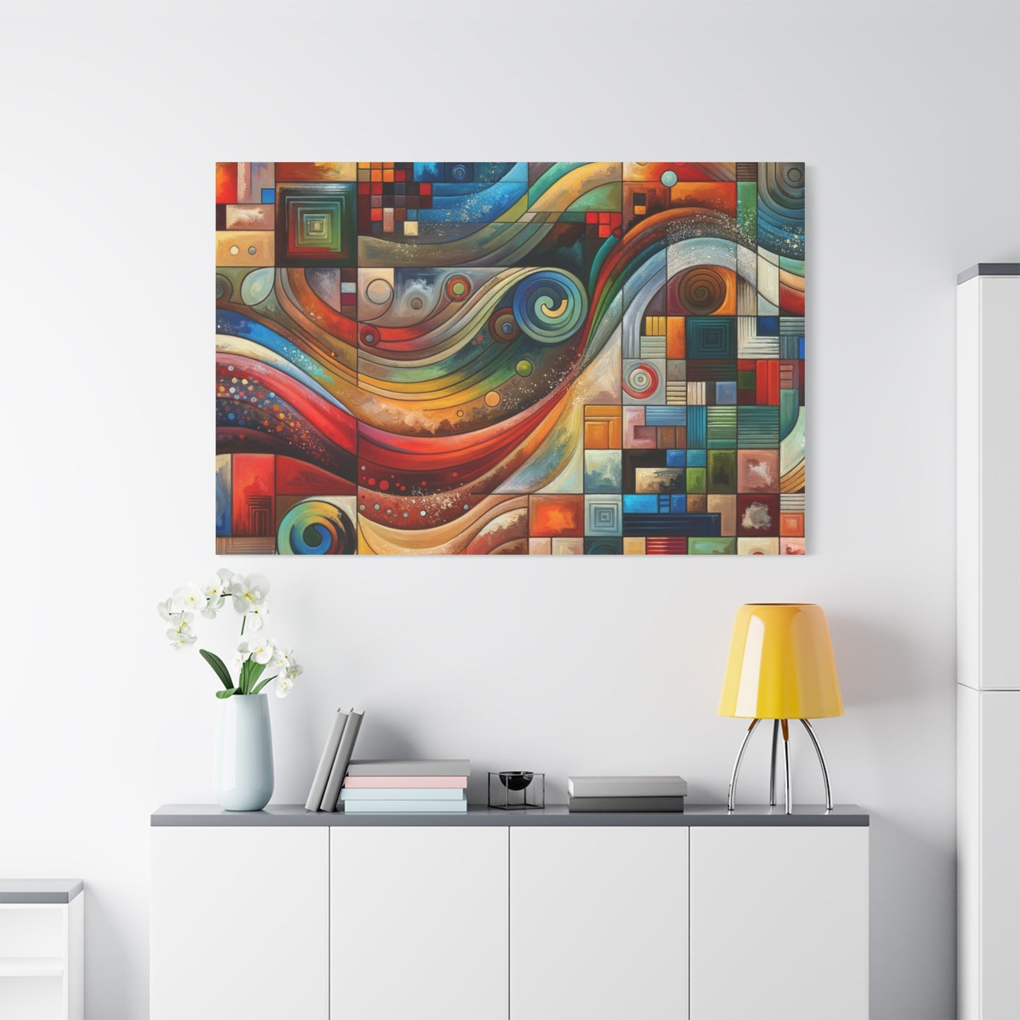 Abstract Geometric Wave - Matte Canvas, Stretched, 1.25"