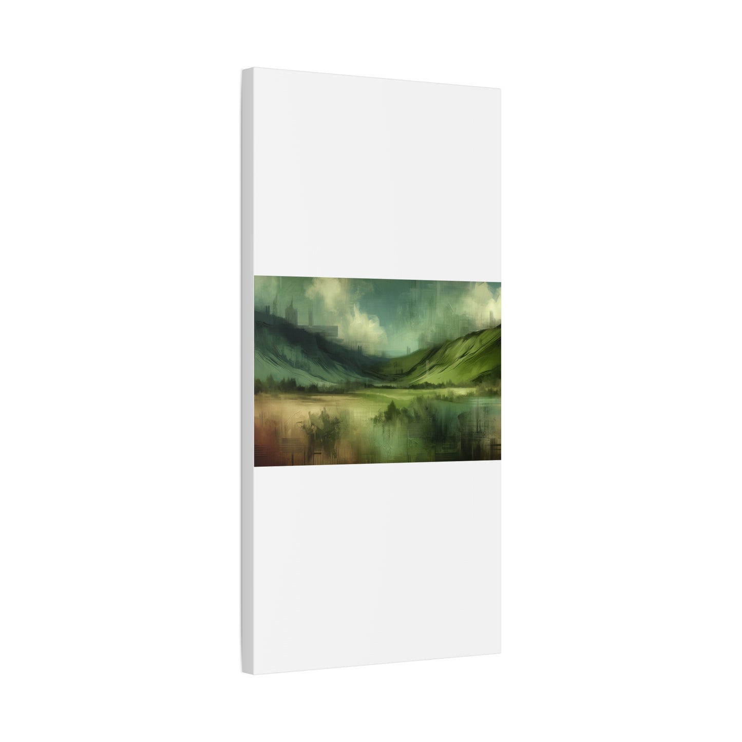 Abstract Green Landscape - Matte Canvas, Stretched, 1.25"