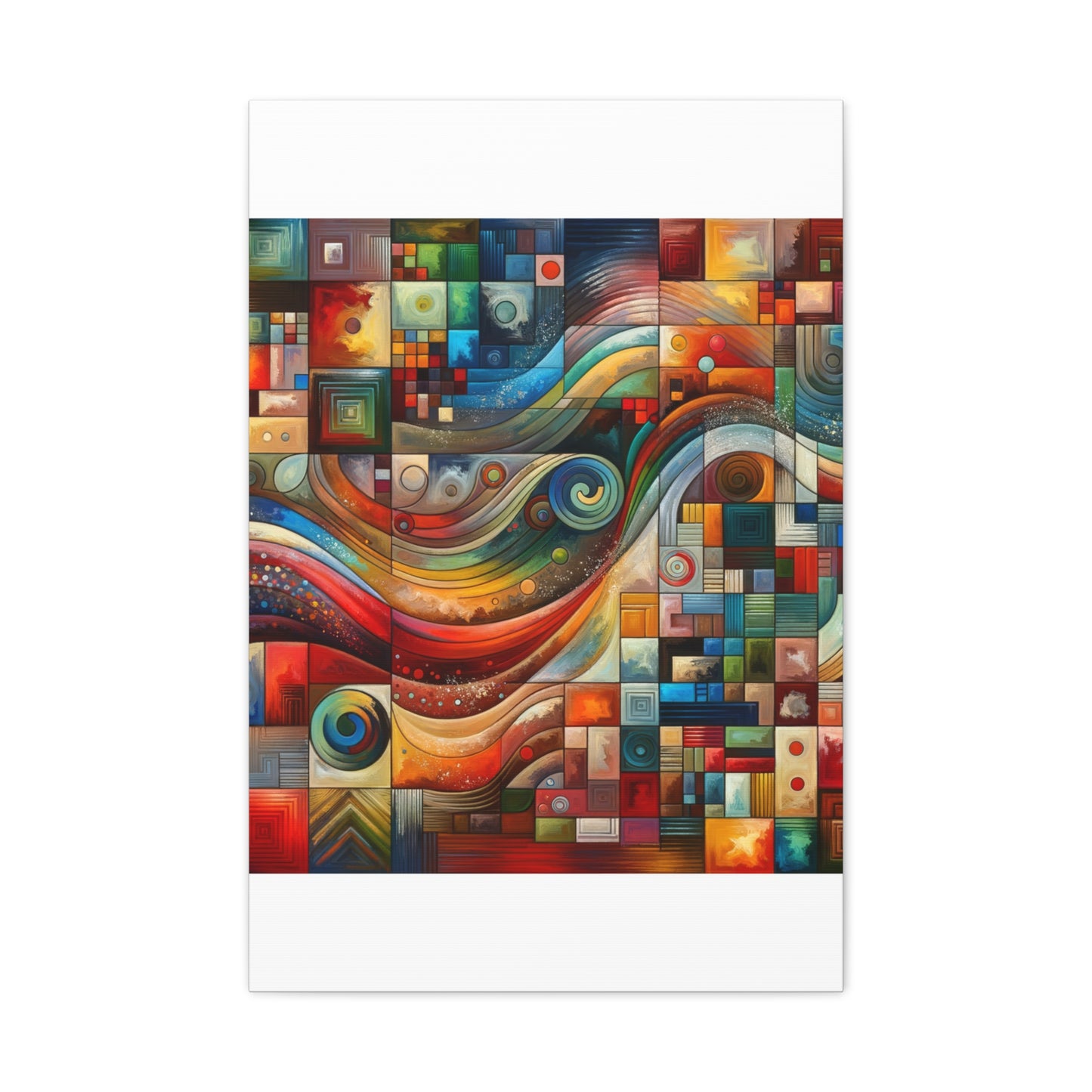 Abstract Geometric Wave - Matte Canvas, Stretched, 1.25"