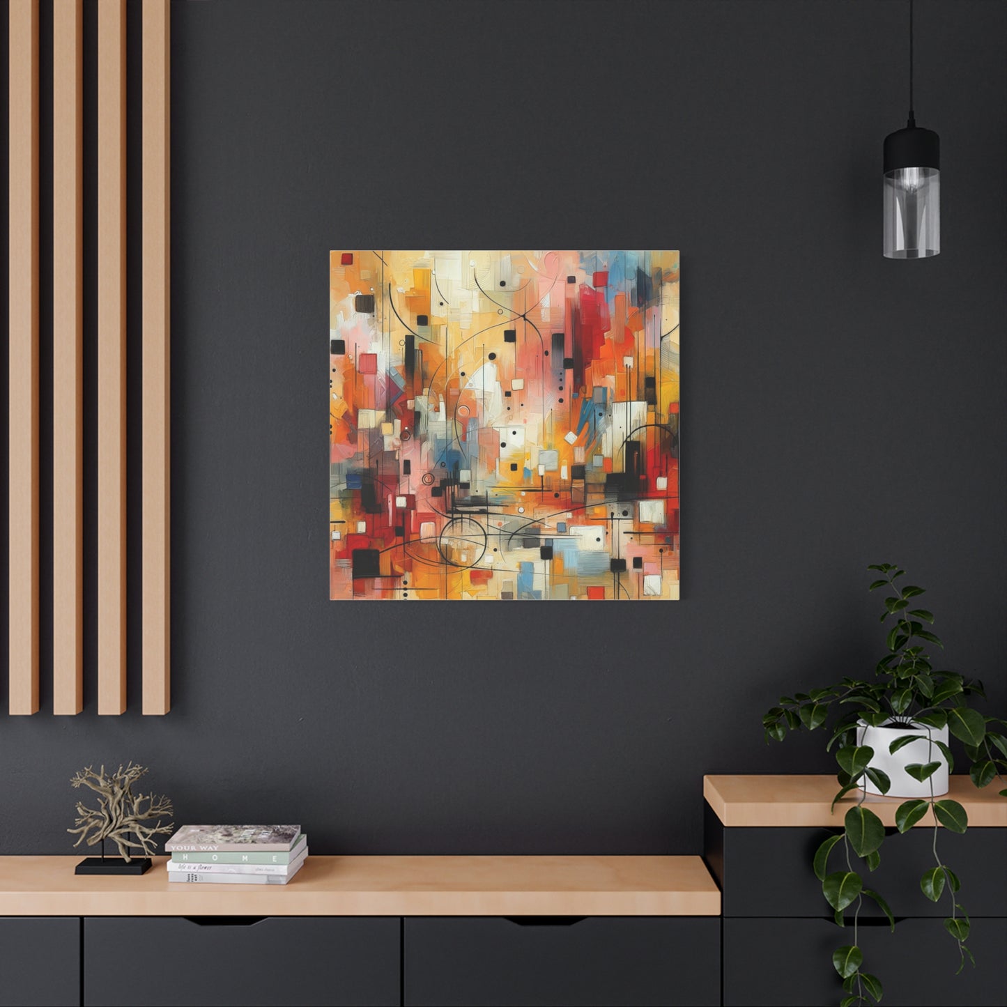 Abstract Geo Art - Matte Canvas, Stretched, 1.25"