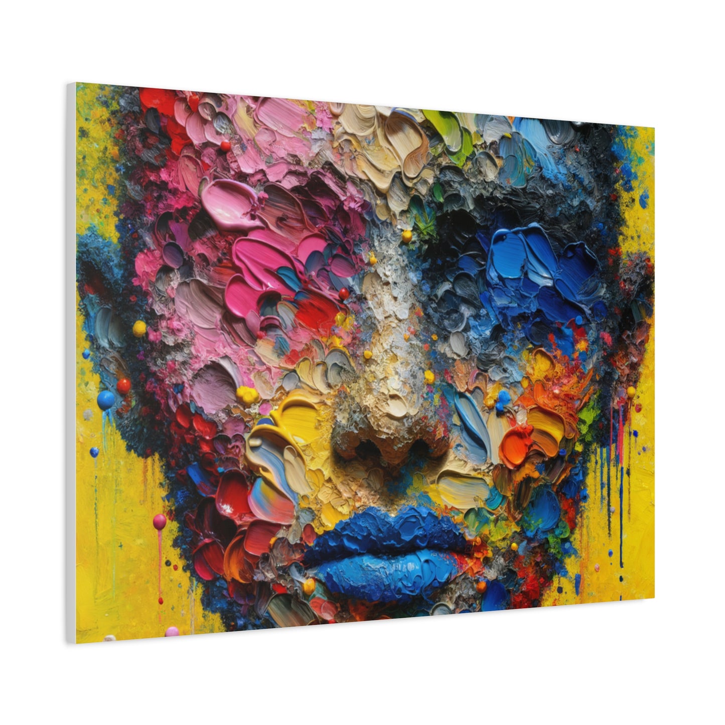 Vibrant Abstract Portrait - Matte Canvas, Stretched, 1.25"