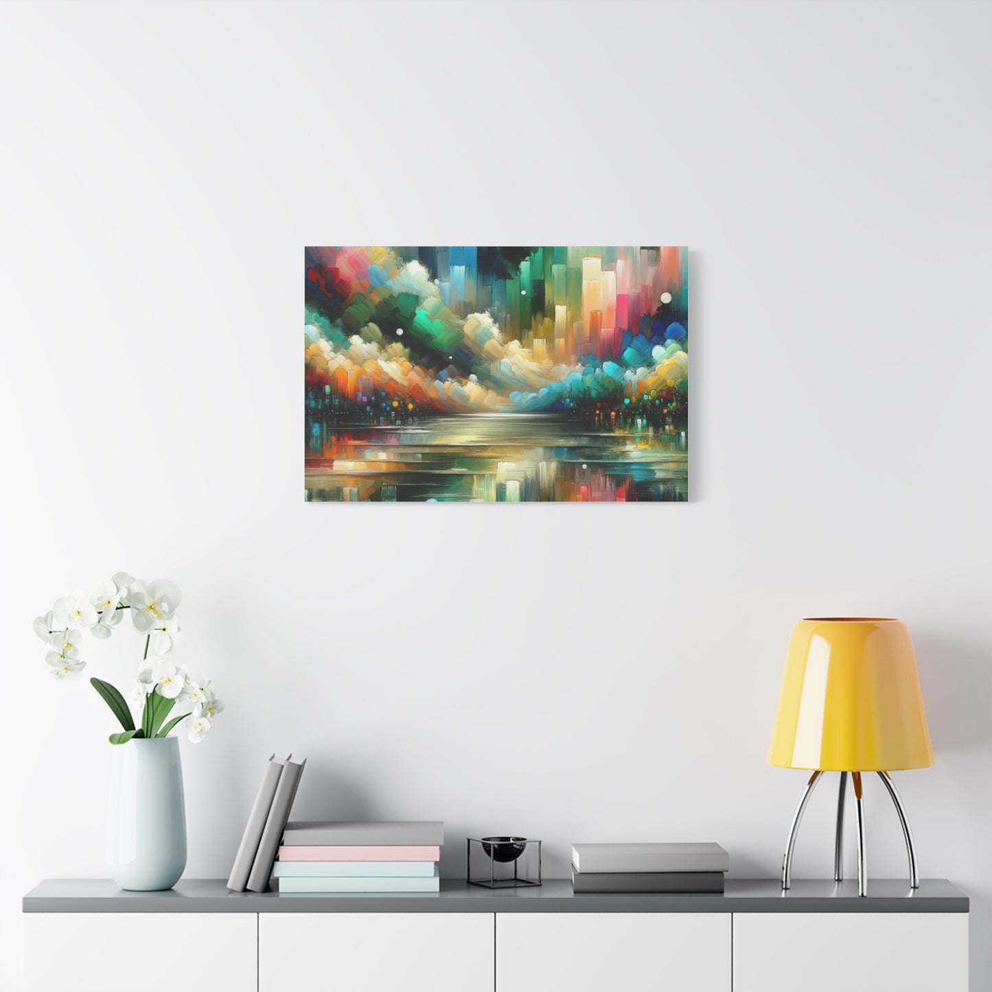 Colorful Abstract Skyline - Matte Canvas, Stretched, 1.25"